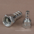 Hydraulic connector parts female JIC 37deg cone seal pushlock fittings socketless hose steel fittings